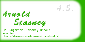 arnold stasney business card